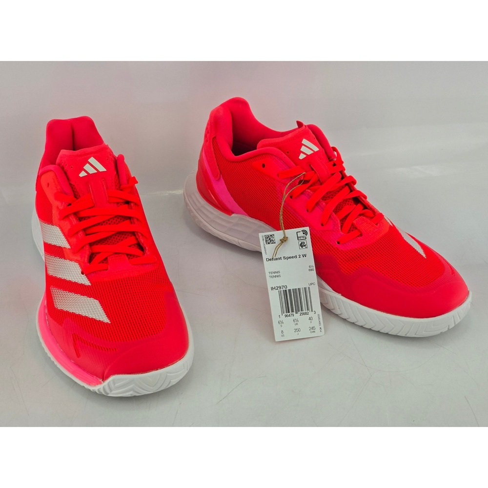 Adidas Defiant Speed 2 W Tennis Shoes Women Size‎ 8 Red IH2970 - New